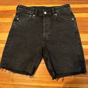 Black high waisted Bermuda shorts